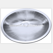 Stainless Steel Round Oval Lavatory Sink for bathroom, Stainless Steel Vessel Sink, Stainless Steel Bathroom Sink with Oval Bowl